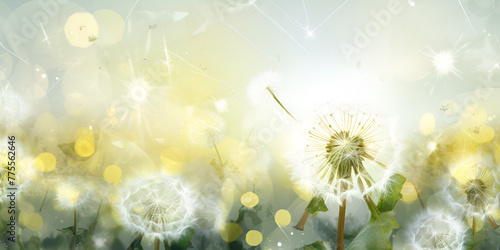 Embrace Nature's Artistry, The Enchanting Story of Dandelion Seedlings in the Meadow photo