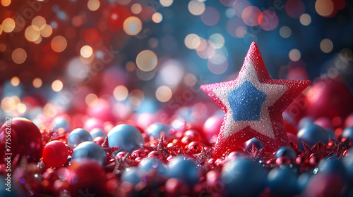 Inspiring DIY decorations for celebrating the Fourth of July, with a focus on crafts and homemade accents 3D render, high resolution, National Day