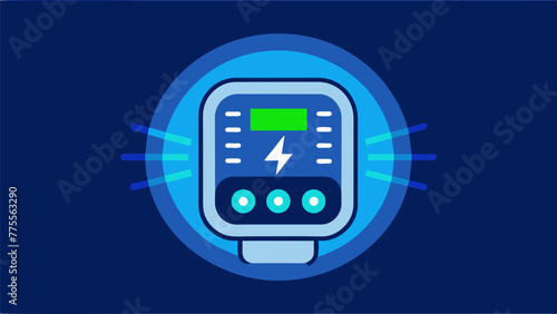 A closeup of a smart meter with vibrant blue lights displaying realtime data transmission symbolizing the lightningfast capabilities of 5G