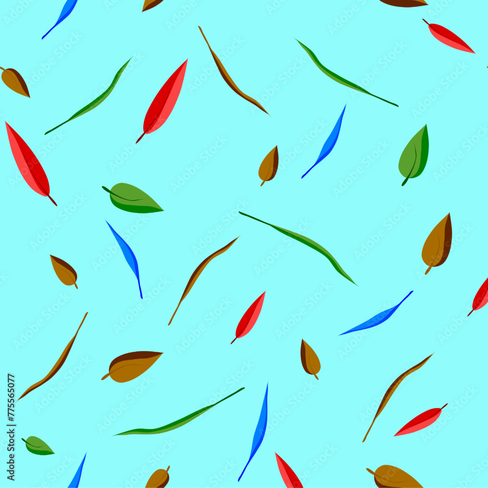 seamless pattern with red green brown blue leaves on blue background for cloth pattern , floor tiles,wallpaper ,curtain,tiles pattern, home decorating design,kitchen seamless pattern with red green brown blue leaves on blue background for cloth pattern , floor tiles,wallpaper ,curtain,tiles pattern, home decorating design,kitchen