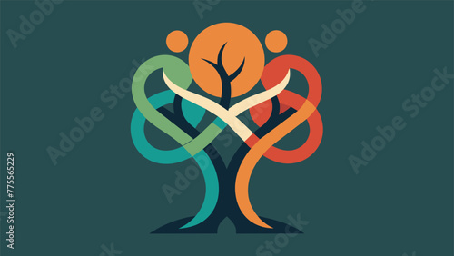 An abstract illustration of two intertwined trees with one tree representing forgiveness and the other representing a sibling relationship