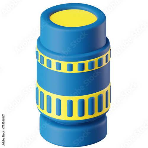 3D Icon Camera Lens Illustration