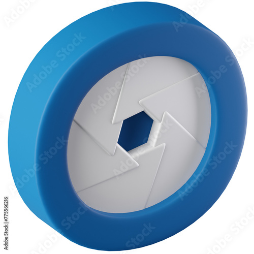 3D Icon Shutter Speed Illustration