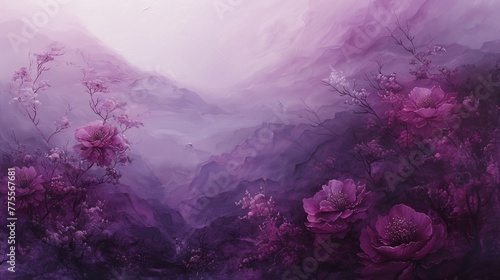 Echoes of a distant past reverberate against a backdrop of plum and mauve, capturing the essence of time. photo