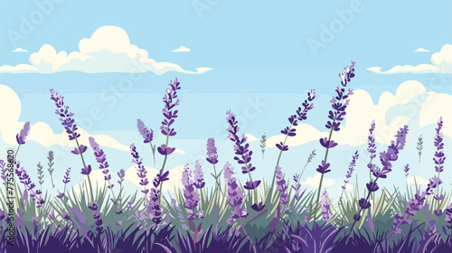 Lavender plant vector flat icon Flat design of arom photo