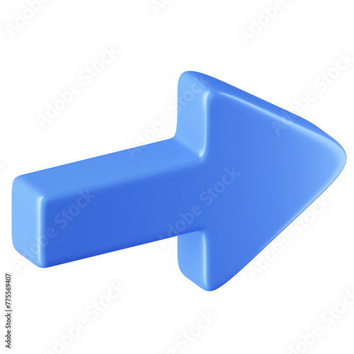  3D Icon Arrow Right Illustration
