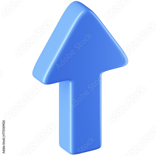 3D Icon Arrow Up Illustration