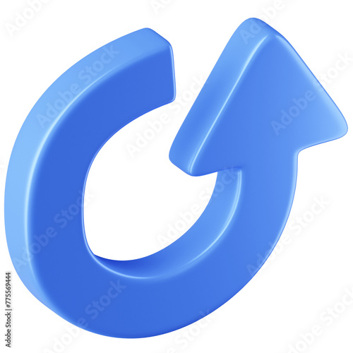 3D Icon Circular Arrow Illustration