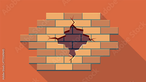 A brick wall with a small crack signifying the vulnerability and potential for connection if one is willing to break through their emotional