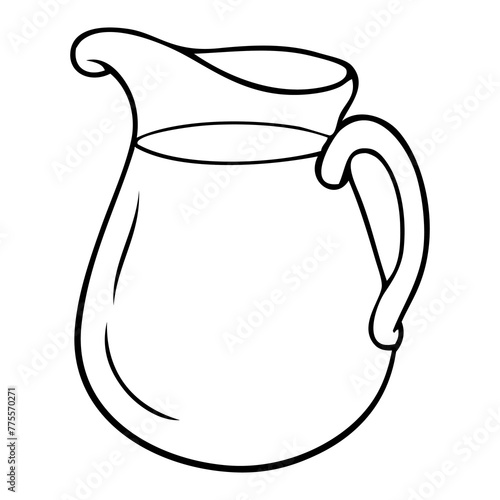 teapot outline vector illustration