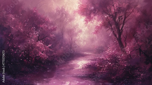 Transporting you to a realm of dreams, where hues of plum and blush paint a canvas of nostalgia.