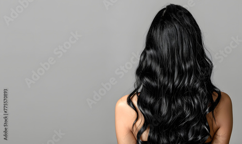 Beautiful long straight hair, back, from behind