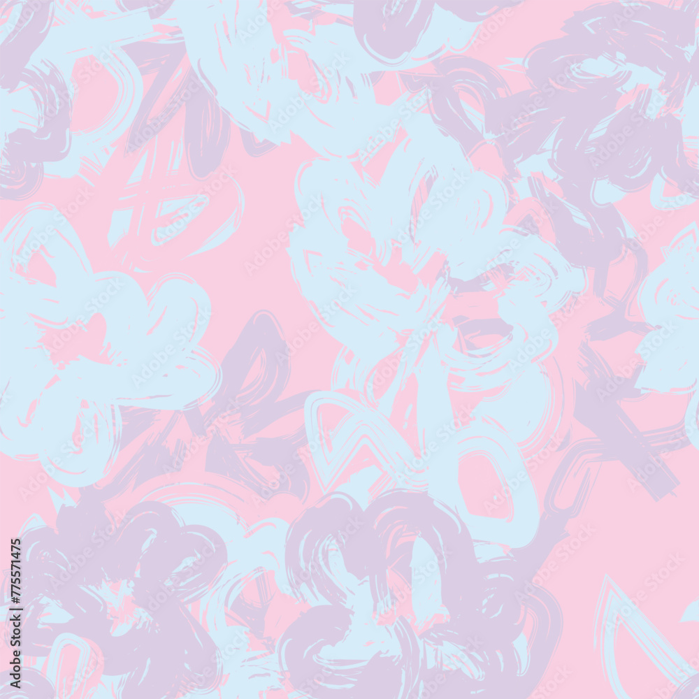 Pastel Abstract Floral Seamless Pattern Design