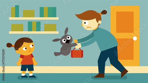 A child steals a toy from the store but when caught comes up with a justification that they deserve it because their friend also has one. This