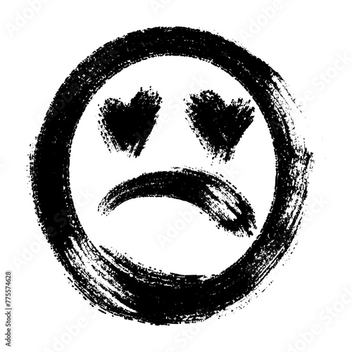 Emoticon paint brush stroke