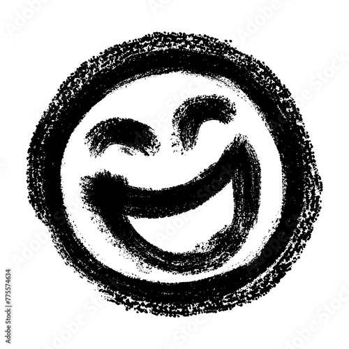 Emoticon paint brush stroke