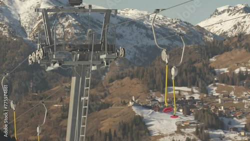 ski-lift in the dolomites