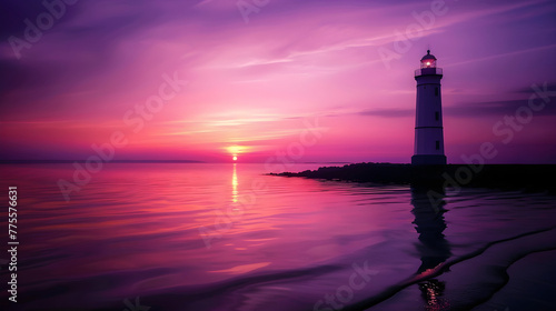 Breathtaking Sunset over the Lighthouse: A Beacon of Hope Amid the Shadows