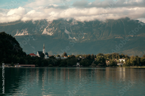 Famous alpine Bled lake (Blejsko jezero) in Slovenia © erika8213
