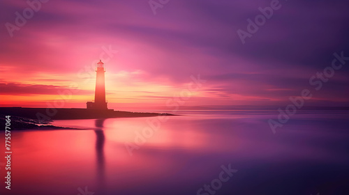 Breathtaking Sunset over the Lighthouse: A Beacon of Hope Amid the Shadows