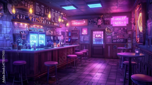 synthwave style bar.