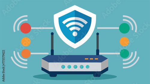 Closeup of a router with multiple layers of builtin security features representing the advanced protection offered by 5G networks in industrial