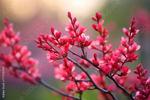 the Japanese Barberry shrub stands proudly amidst the verdant landscape  each one a harbinger of the vibrant blooms soon to unfurl a spring day. Macro photography