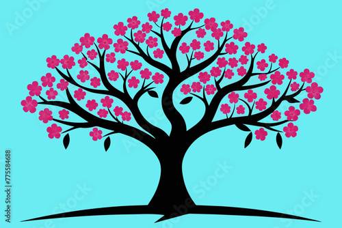 Eastern Redbud  tree vector design © AL