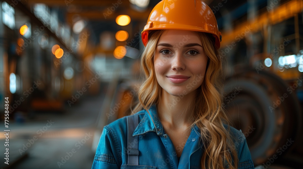 Experienced Engineer in Hard Hat Standing with arms crossed Experienced Engineer in Hard Hat Standing with arms crossed