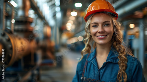 Experienced Engineer in Hard Hat Standing with arms crossed