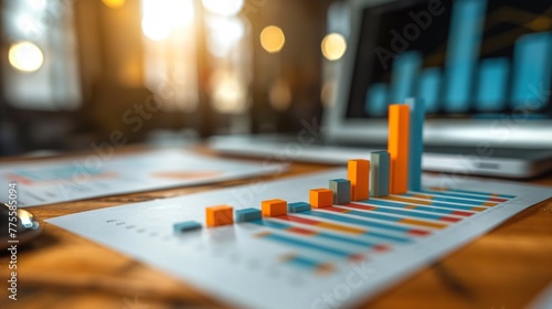 Bar Graph or Histogram Visualizing Financial Growth or Performance