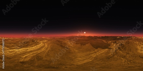 Mars, HDRI, environment map , Round panorama, spherical panorama, equidistant projection, 360 high resolution panorama, 3d rendering