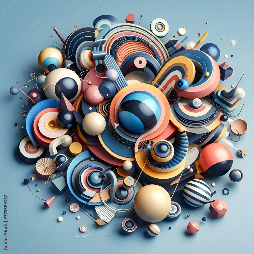 Abstract, geometric illustrations