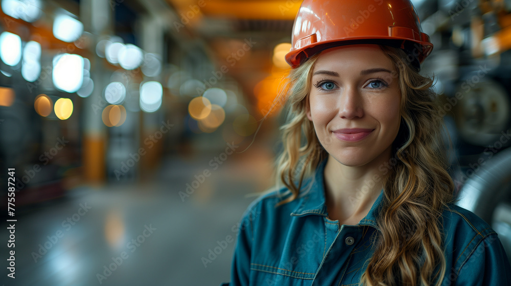 Experienced Engineer in Hard Hat Standing with arms crossed Experienced Engineer in Hard Hat Standing with arms crossed