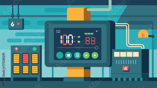 Closeup of a digital display on a microfactory control panel showing realtime progress of production and highlighting the reduced timetomarket