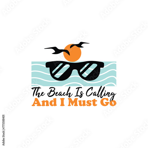 summer beach vacation tshirt design
