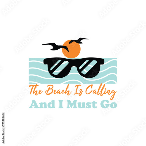 summer beach vacation tshirt design