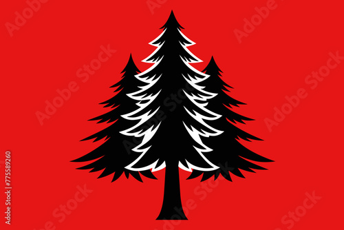 Loblolly pine tree vector design