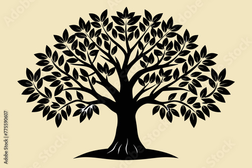 Locust  tree vector design