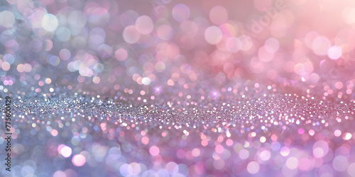  Sparkling, Luminous Bokeh Background Highlighting Glitter And Diamond Dust With Soft Tones. Сoncept Fantasy-Themed background ,Festive minimal background. Particle glitter texture background