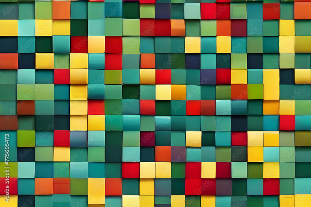 abstract colorful background. square, texture, mosaic, seamless, geometric,Ai generated abstract colorful background. square, texture, mosaic, seamless, geometric,Ai generated