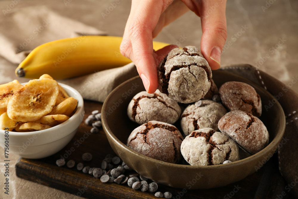 Tasty food with banana, concept of tasty food with banana Tasty food with banana, concept of tasty food with banana