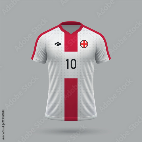3d realistic soccer jersey Georgia national team 2024