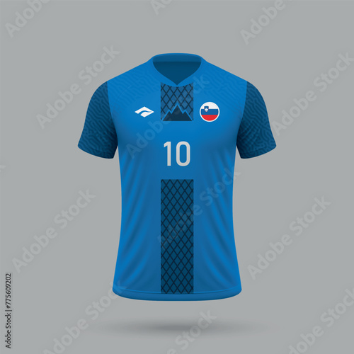3d realistic soccer jersey Slovenia national team 2024