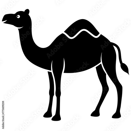 Simple camel Silhouette Vector logo Art  Icons  and Graphics vector illustration