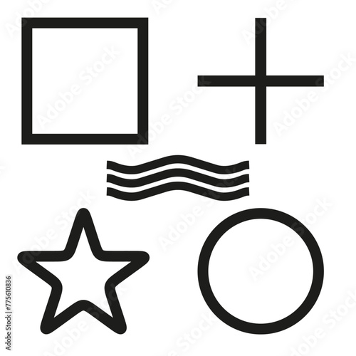 Symboles E.S.P. pour tour de magie (ID: 775610836)