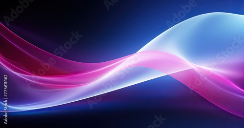 Curve blue pink  purple line light effect. Abstract
