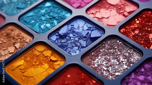 A vibrant collection of colorful eyeshadow palettes for fashion enthusiasts 