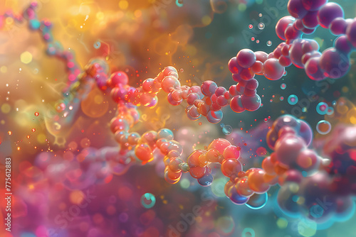 Vivid colors and delicate bubble patterns emerge from the interaction of oil and water in this captivating abstract macro photograph.