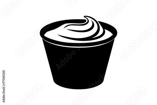 yogurt silhouette vector illustration